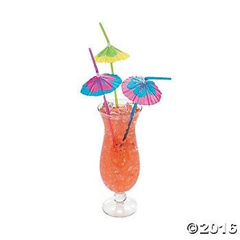 Hibiscus parasol straws - hibiscus,