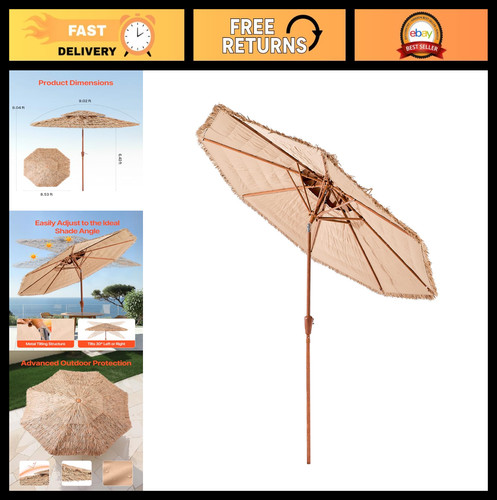 Tiki umbrella with tilt - with,