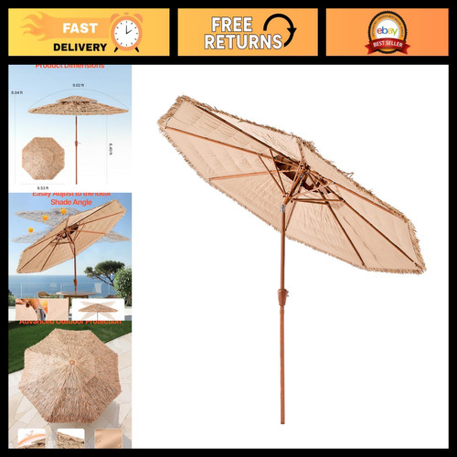 Hawaiian style tiki umbrella - hawaiian,